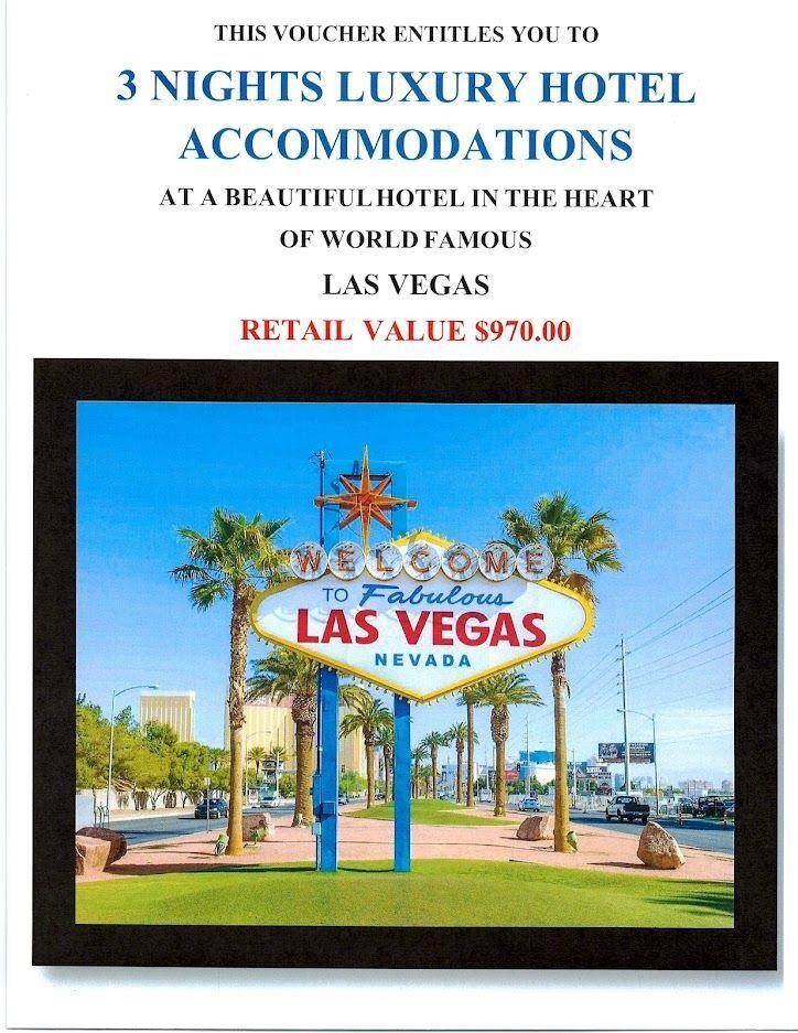 April 25TH. Vacation Hotel Accommodation Packages Auction