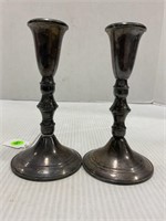 DUCHIN STERLING WEIGHTED CANDLE STICK HOLDERS - 6