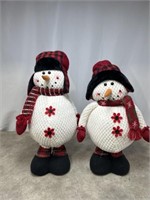 Plush snowman decorations