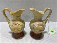 HULL POTTERY MATCHING PAIR OF PITCHERS - 5" TALL