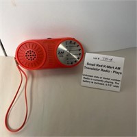 Small Red vtg K-Mart Transistor Radio - Plays