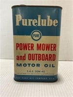 PURE PURELUBE POWER MOWER & OUTBOARD MOTOR OIL CAN