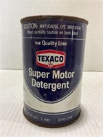 TEXACO SUPER MOTOR DETERGENT 16 OZ METAL CAN