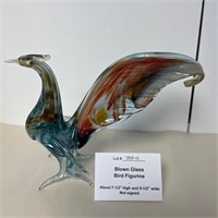 Blown Glass Bird Figurine