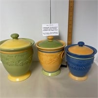 Set of 3 Pfaltzgraff 'Pistoulet' Canisters