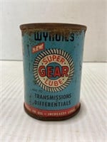 WYNOIL'S SUPER GEAR LUBE METAL ADVERTISING CAN