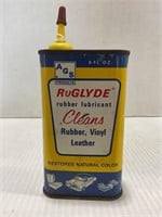 RU GLYDE RUBBER LUBRICANT ADVERTISING CAN