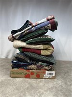 Leaning Tower of holiday table runners,