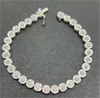 Ladies natural diamond 217 stones 1.5ct bracelet