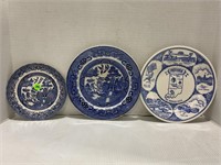 BLUE WILLOW PLATES - 1942, ROYAL WESSEX & INDIANA