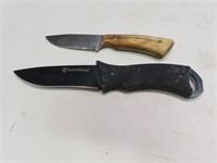 (2) Fixed Blade Knives 10" S&W + 8"handmade