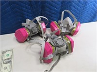 (3) Respirator 3M Air Masks Paint/Chemical