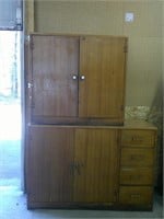 two metal cabinets