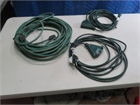 (3) Extension Cords 100' & 2~3way 20'
