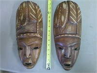 carved  wooden masks