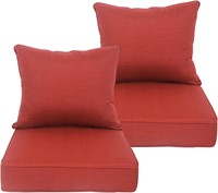 Red Indoor/Outdoor Cushions 24x24 Set of 2