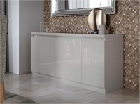 Gloss Buffet Cabinet  62.99 Inches  Off-White