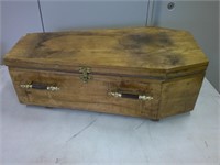 wood pet casket