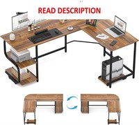 Teraves L Desk  61 Inch  Storage  Teak Small