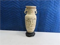 Oriental SIgned 12" CarvedtType Vase
