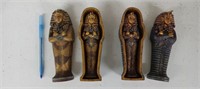 2 EGYPTIAN PHARAOH STATUE SCULPTURES