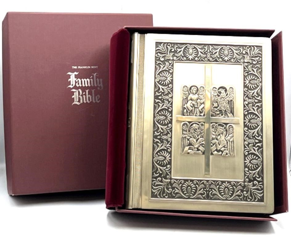 Franklin Mint Sterling Silver Cover Family Bible