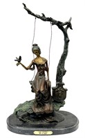 Louis ICART "The Swing" Bronze Sculpture