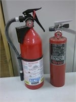 two fire extinguishers
