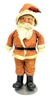 Antique Haft Cloth Straw Stuffed Santa Clause Doll