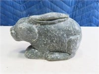 5" Stone Carved Bunny Rabbit SoapType Figure