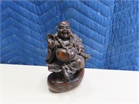 7" BUDDHA heavily carved Figurine