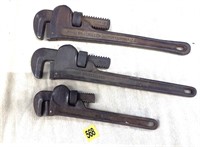 3 Ridgid Pipe Wrenches