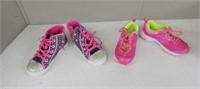 2 PAIRS OF GIRLS SIZE 12 SNEAKERS