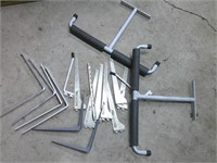 ladder hangers, shelf brackets