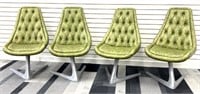 (4) Vladimir Kagan Sculpta Chrome Chairs