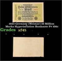 1923 Germany (Weimar) 10 Million Marks Hyperinflat
