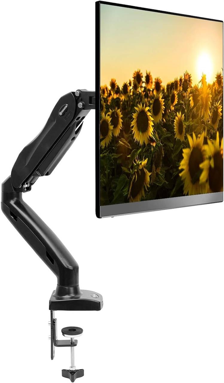 LCD Monitor Arm, Gas Spring for up to 27" Screens