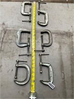 6- c clamps- aluminum