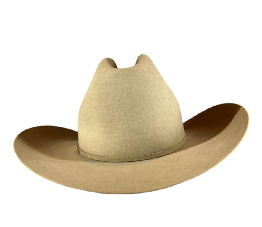 An M L Leddys Custom Felt Cowboy Hat Approx Sz 7.5