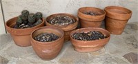 6 Small/Med Terra Cotta Pots