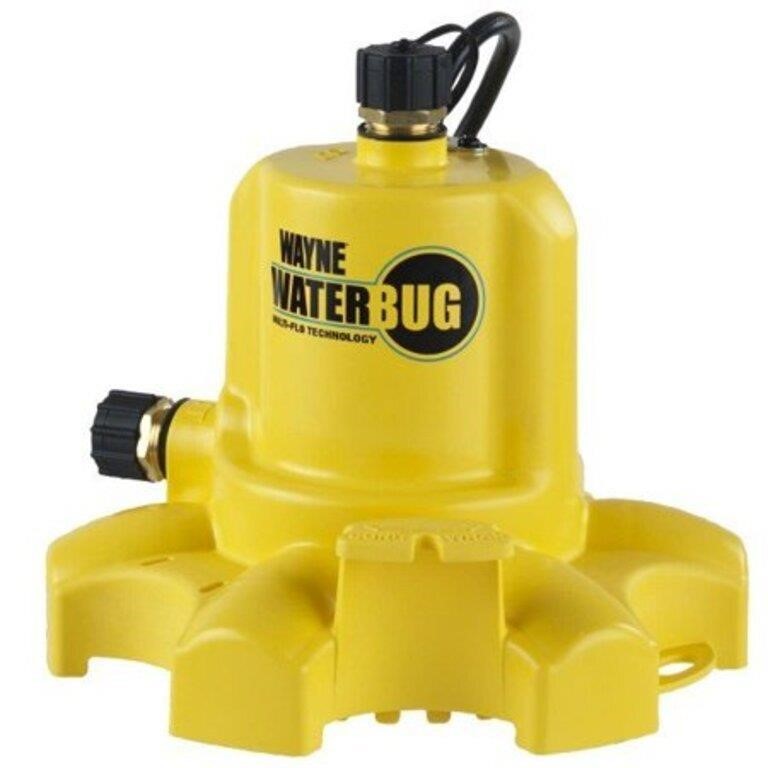 Wayne Waterbug Submersible Pump with Multi-Flo