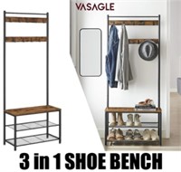 3 in 1 SHOE BENCH / WITH BUILT IN SHOE STORAGE