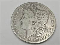 1892 Morgan Silver Dollar Carson City Coin