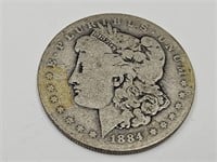 1884 Morgan Silver Dollar O Coin