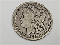 1881 Morgan Silver Dollar Carson City Coin