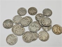 20 Buffalo Nickel Nickels Coins