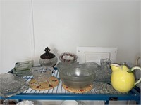 Lemon Pitcher & Glass Dishes