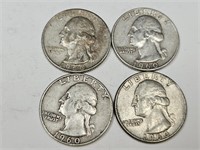 1960 D Silver Wshington Quarters