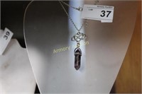 AMETHYST CRYSTAL PENDANT AND CHAIN - NOT DISPLAY