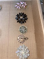Colored Stone Brooches